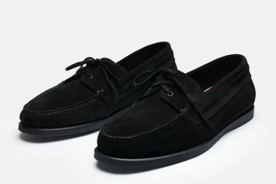 MORJAS Boat Shoes-The Boat Shoe BlackSuede