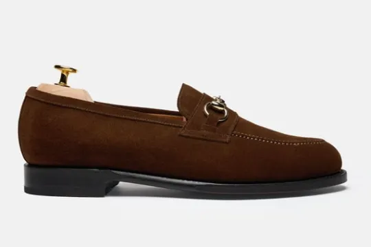 MORJAS Loafers-The Horsebit Loafer MediumBrownSuede