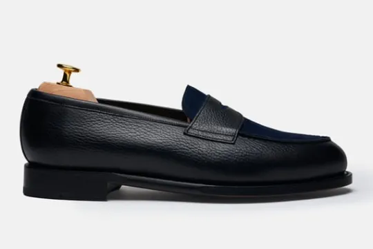 MORJAS Loafers-The Penny Loafer BlackGrainu&NavySuede