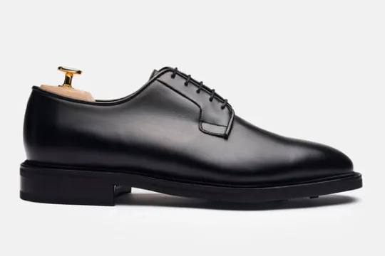 MORJAS Derby-The Plain Toe Blucher BlackCalf