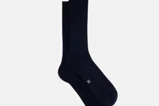 MORJAS Socken-The Wool Sock NavyRibbed