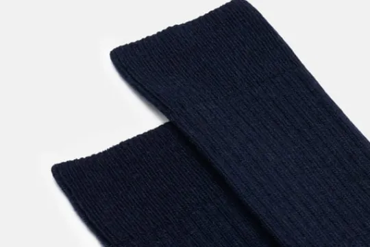 MORJAS Socken-The Wool Sock NavyRibbed